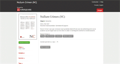 Desktop Screenshot of nullumcrimen.be